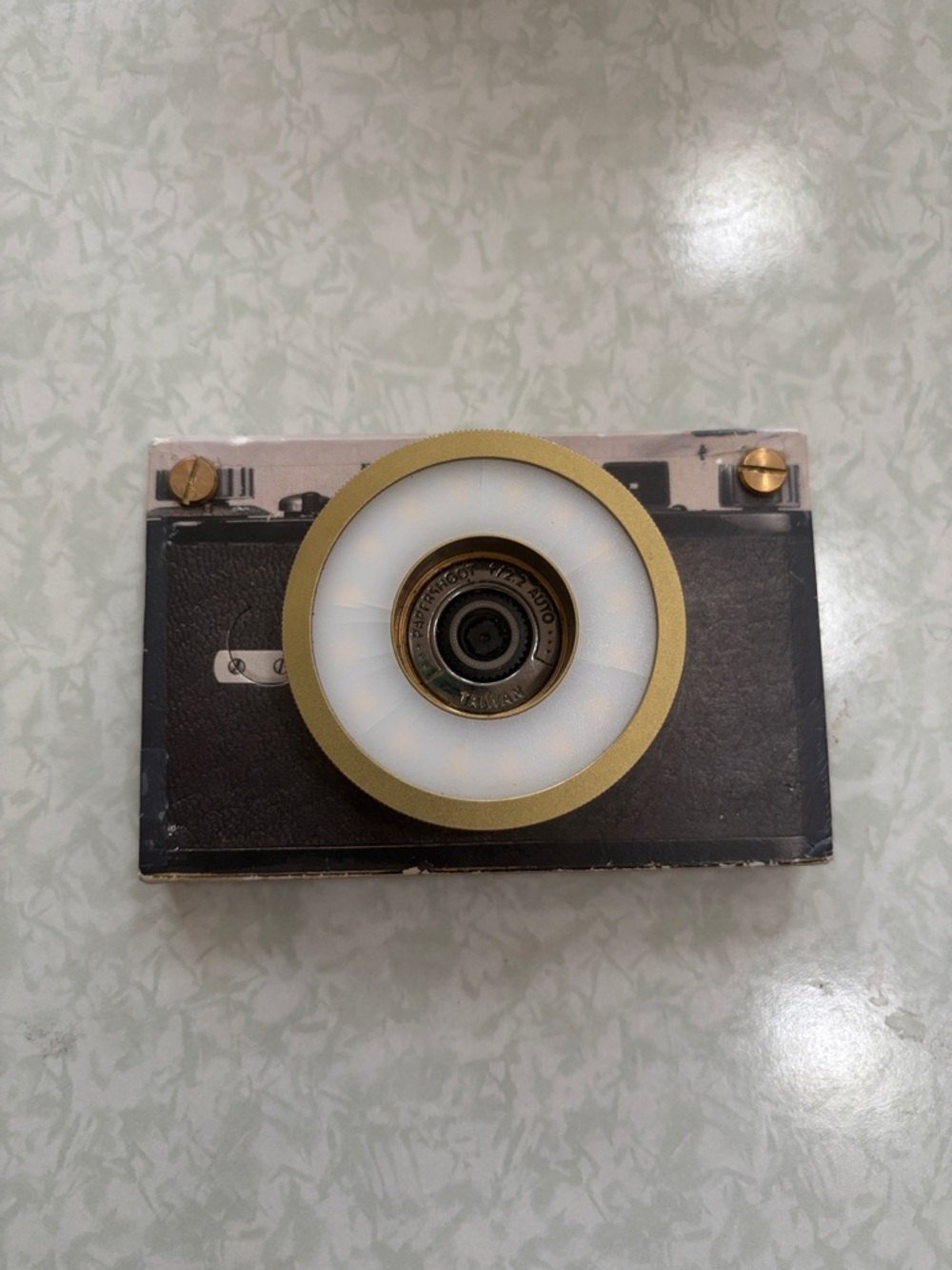 Retro Paper Shoot Camera with Ring Light